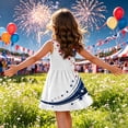 thumbnail image 5 of CCRFTGI America Flag Girls Dresses Size 10-12 Funny American Flag Stars Striped Mini Dress Party Crew Neck 4th of July Sleeveless Girls Clothes Summer Fashion Dresses White 9-10 Years, 5 of 8