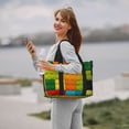 thumbnail image 5 of Travel Duffle Bag Colorful Building Blocks Travel Tote Bags Carry on Luggage Waterproof Weekender Bags with Top Handle Adjustable Shoulde Strap for Travel Gym, 5 of 5