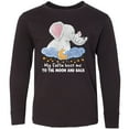 thumbnail image 3 of Inktastic My Safta Loves me to the Moon and Back Elephant Family Long Sleeve Youth T-Shirt, 3 of 5