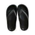 thumbnail image 6 of AXXD Slippers for Women Women's Shoes Summer Fashion Square-headed Open-toe Flat Slippers for Reduce Black 6.5, 6 of 7