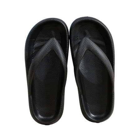 

Kukoosong Flip Flops for Women Couples Outside Wear Flip-flops Clip Toe Outdoor EVA Casual Flat Sandals Soft Soled Slippers Indoor Bathroom Shoes Flat Sandals for Women Black 38-39