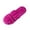 Hot Pink, variant on Women House Slippers Round Toe Open Toe Slide on House Slippers Warm Home Footwear with Striped Dual Tone Strap Non Slip Flat Soled for Fall Winter Indoor Outdoor Casual Wear