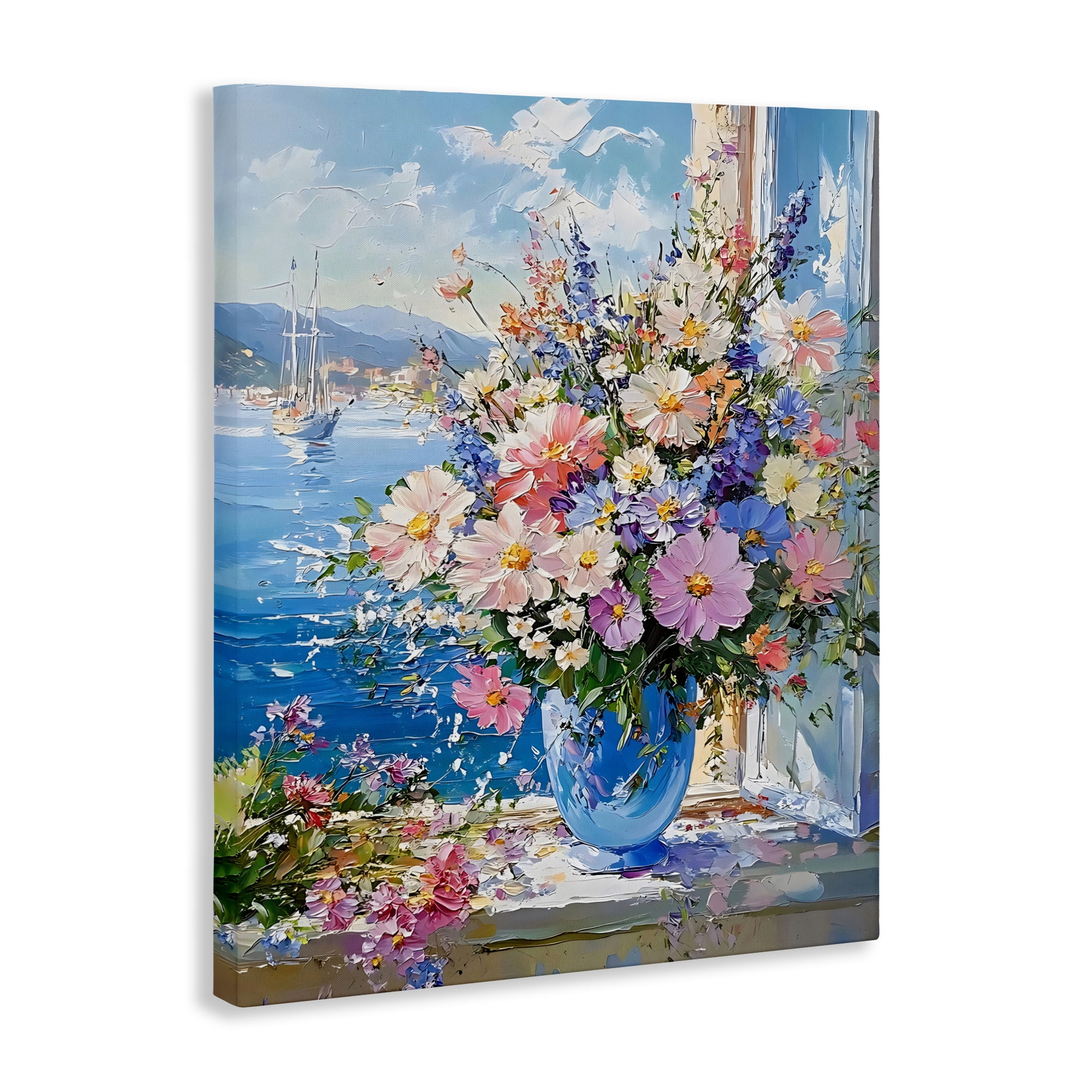 Stupell Industries Beautiful Bouquet on Ledge Canvas Wall Art, design by Creative Studio
