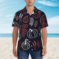 thumbnail image 4 of Lsque Thanksgiving pattern Hawaiian Shirt for Men, Unisex Summer Beach Casual Short Sleeve Button Down Shirts-Large, 4 of 9