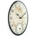 thumbnail image 3 of Infinity Instruments Orbis Black All Weather Clock Black Transitional Analog Display Wall Clock, 3 of 7