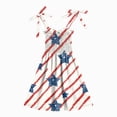 thumbnail image 3 of KPOPLK Girl's 4th of July American Flag Clothes Dress Sleeveless Patriotic Outfit Clothes Sundress Summer Dresses 1-10 Years(1-2 Years,Red), 3 of 6