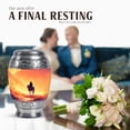 thumbnail image 4 of JAGASY Cowboy Tiny Urn for Mother, Orange Mini Urns for Human Ashes Keepsake, Raining Clouds Mountain Decorative Urns for Father, Horse Miniature Urn for Parents, (3 Inch), 4 of 7
