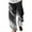 Dark Gray, variant on Men's Pants Relaxed Cigarette Summer Straight Trousers Print Elastic Waist Pants
