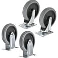 thumbnail image 4 of Global Industrial Replacement 5"" Rubber Casters For Plastic Service Carts 2 Swi, 4 of 4