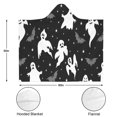 thumbnail image 3 of Wearable Blanket,Halloween Ghosts Bats and Stars Hooded Wearable Flannel Blanket for Adults & Teens,Winter Poncho Shawl Wrap Cape Cozy Anti-Pill,50"x60", 3 of 5