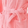 thumbnail image 3 of Plush Robes for Women 2024 Long Hooded Bathrobe Fuzzy Soft Warm Nightgown Lounge Sleepwear Spa Robe with Pockets, 3 of 4