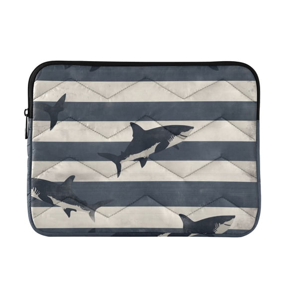 FORMRS 13"-13.3" Laptop Sleeve Protective Case Soft Carrying Quilted Computer Bag Cover, Dark Sharks