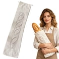thumbnail image 6 of Cxui 2Pcs Reusable Cotton Bread Bag for Homemade Bread Keep Fresh for Baguette Sourdough Beige3, 25X6X0.1In, 6 of 7