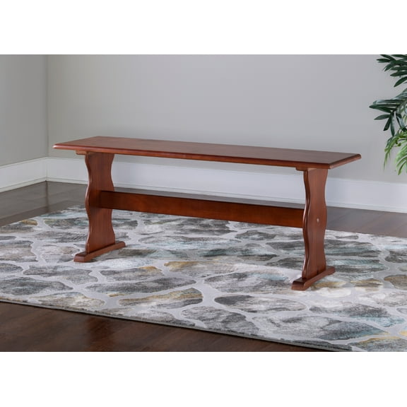 Linon Varden Farmhouse Dining Bench, Walnut