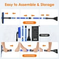 thumbnail image 6 of Ice Scraper and Extendable 62.4" Snow Brush, Snow Scraper for Car Windshield with 360° Pivoting Brush Head for Car, Blue, 6 of 8