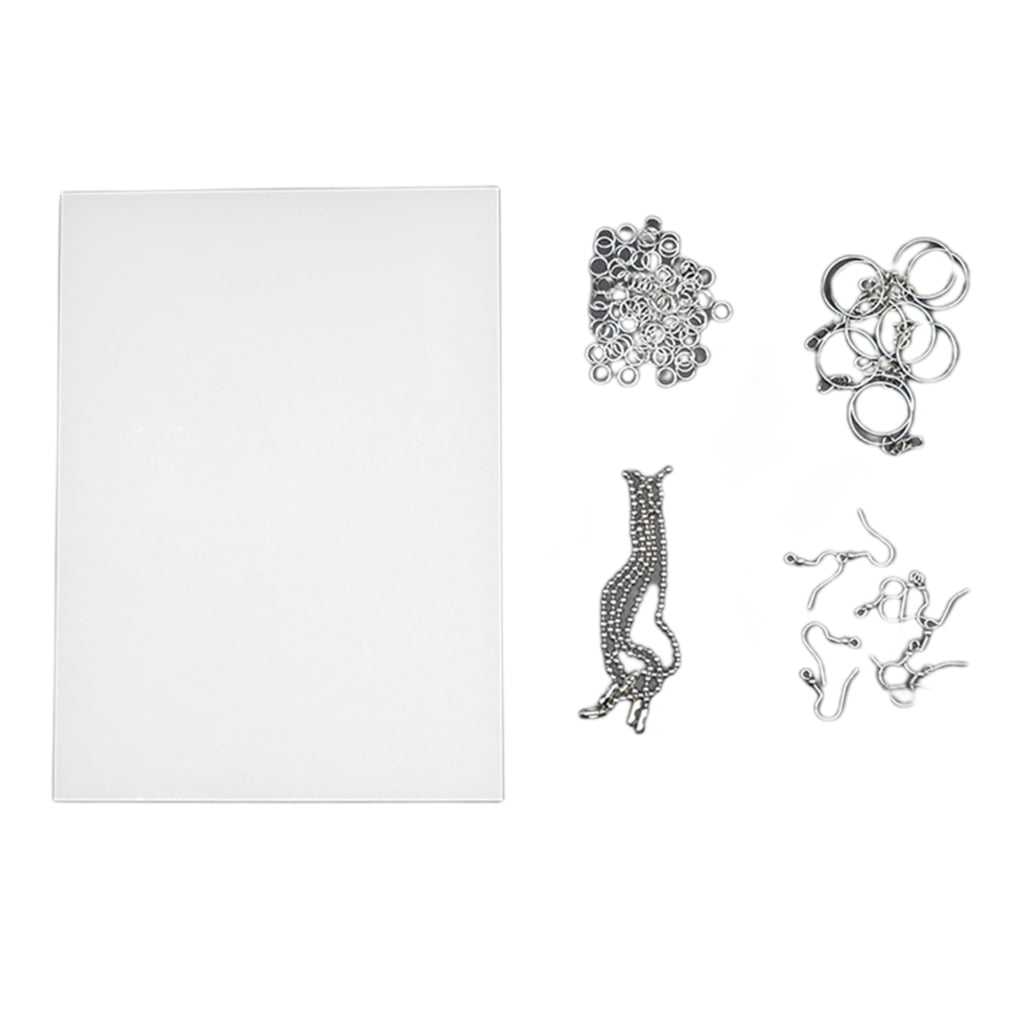 Heat Shrink Sheet Set with Colored Pencils, Earring Hooks, Keychain, Hole Punch