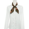 thumbnail image 2 of Floral Chiffon Scarves Square Skinny Long Neck Scarf Neckerchief, 2 of 7