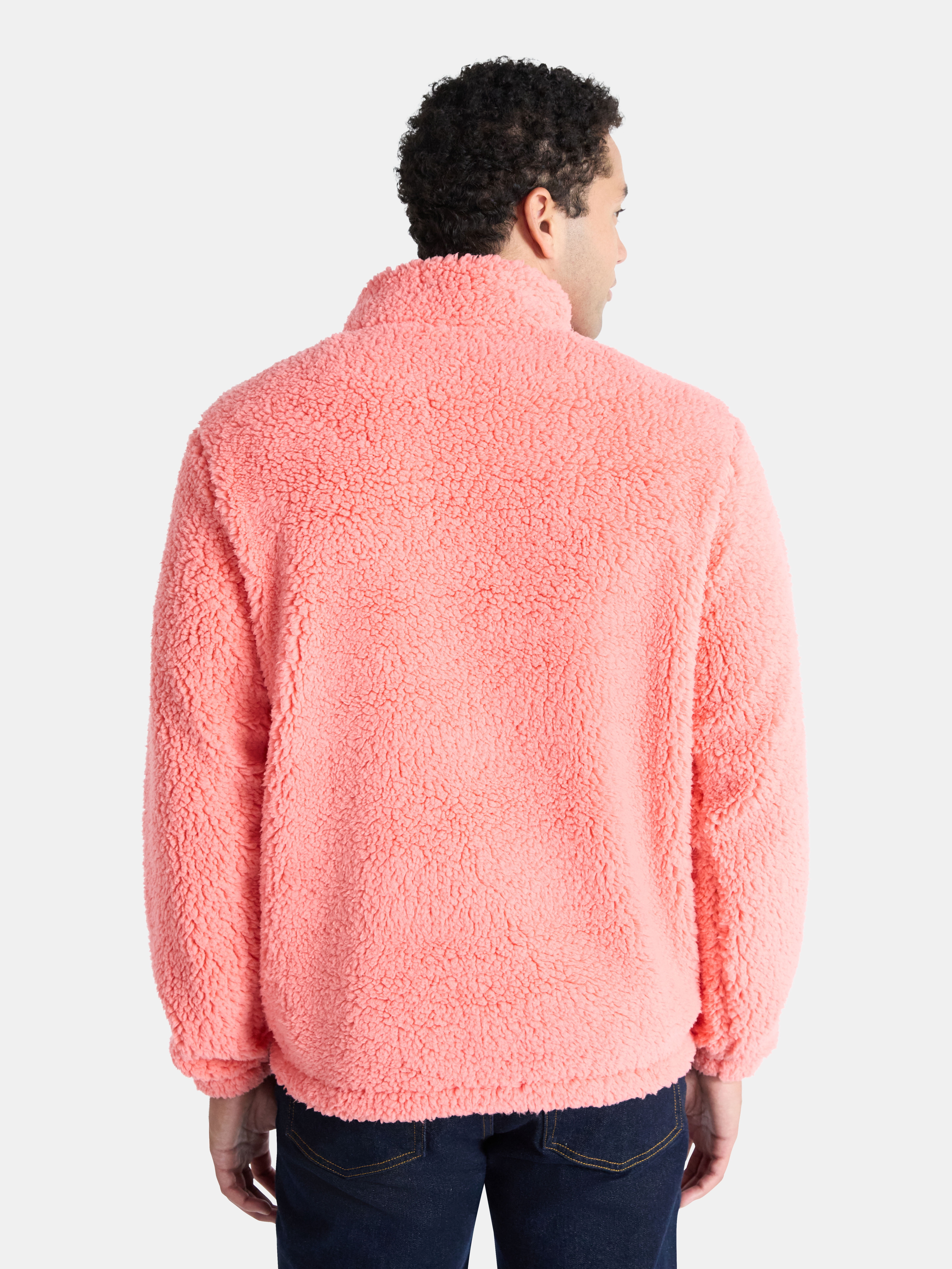 SpongeBob SquarePants Patrick Star Men's Plush Fleece Quarter Zip Sweatshirt, Sizes S-3XL