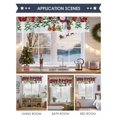 thumbnail image 6 of Valances for Windows Christmas Snowman Leaf Rod Pocket Cafe Window Treatments Valance Curtains for Kitchen Bathroom Laundry Basement Windows 60"x18", 6 of 7