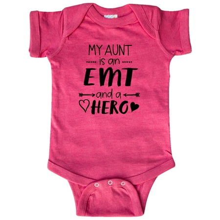 

Inktastic My Aunt is an EMT and a Hero Gift Baby Boy or Baby Girl Bodysuit
