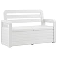 thumbnail image 1 of vidaXL Garden Storage Bench 132.5 cm Plastic White, 1 of 5