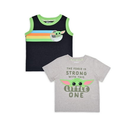 Baby Yoda Baby Boy & Toddler Boy T-Shirt and Tank Multipack 2-Pack 12M-5T