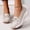 Gray, variant on CYMMPU Women's Bow Decor Platform Loafers, Slip On Wedge Walking Shoes, Lightweight Daily Casual Footwear Beige 41