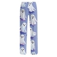 thumbnail image 7 of Zydvens Women's Halloween Pajama Pants - High Waisted Wide Leg Lounge Pants with Pockets - Elastic Drawstring Soft Sleepwear PJ Bottoms - Spooky Skeleton Ghost Pumpkin Printed Lounge Underwear S-3XL, 7 of 7