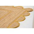 thumbnail image 4 of Shree Exports Hand Woven Farmhouse Jute Area Scalloped Rug (Yellow, 3x5 Feet), 4 of 4