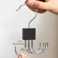 thumbnail image 4 of UtySty 3 Pack Belt Hanger Belt Organizer Multiple Hooks Rotatable Tie Hanger Space Saving Twirl Tie Rack Storage Hook for Wardrobe Closet Rods Hanging Hat Scarf Clothes Racks Rolling Clothing Rack, 4 of 7
