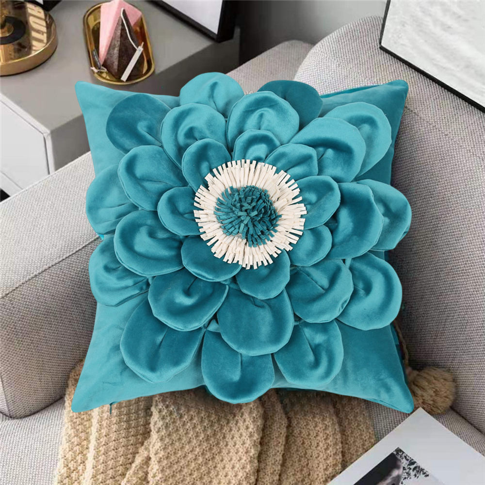 3D Flower Handmade Throw Pillow Cover Decorative Pillowcases Cushion