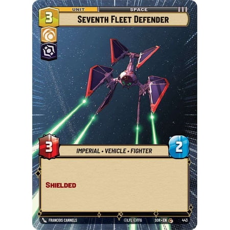 Star Wars: Unlimited Spark of Rebellion Common Seventh Fleet Defender #443 (Hyperspace)