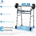 thumbnail image 6 of Agrish Narrow Walker for Small Doorways - Adjustable Width & Height, Folding, Aluminum Frame 400 lbs, for Seniors & Disabled, 6 of 8