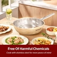 thumbnail image 5 of SUNHOUSE Tri-Ply Stainless Steel Frying Pan, 10 Inch, No Coating, Even Heating, Stay-Cool Handle, Induction & Dishwasher Safe, 5 of 10