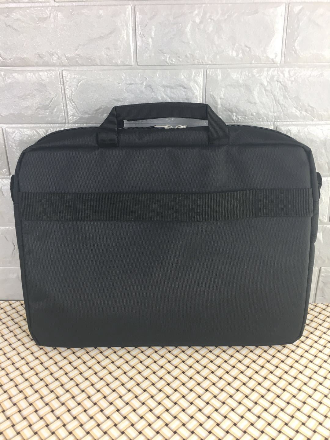 Laptop Carrying Case Shoulder Strap,15 inch Computer Bag,Side Open Messenger Bag with 4 Zipper Pockets&Handle,Black