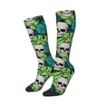 thumbnail image 2 of Daiia Sports Socks Skull and Palm Leaves Printed Novelty Crew Socks for Men Women Knee High Socks Cotton Socks Soft & Breathable Support Unisex Socks, 2 of 9