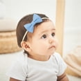 thumbnail image 5 of New Baby Girls Elastic Leather Hair Ties Bows Kids Accessories Headband 10, 5 of 7