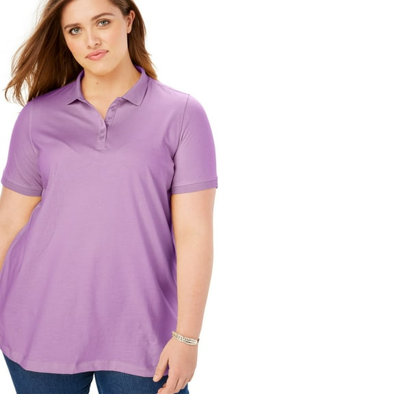 Woman Within Plus Size Perfect Polo Shirt