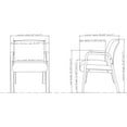 thumbnail image 2 of Lorell Black Leather Wood Frame Guest Reception Waiting Room Chair, 2 of 4