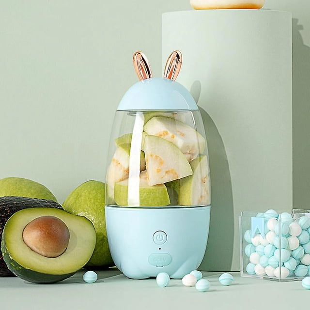 Exprimidor de cítricos portátil, exprimidor eléctrico multifuncional para estudiantes para el hogar, azul