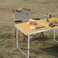 thumbnail image 5 of 4Ft Portable Multipurpose Folding Table wood grain color, 5 of 16