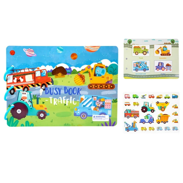 Paster estable plegable, juegos , rompecabezas de educación temprana, rompecabezas de aprendizaje, libro de pegatinas impermeable Transporte
