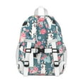 thumbnail image 3 of Husky Dog Flower Floral Backpack for School,Cute School Bag,Schoolbag with Adjustable Shoulder Straps & Padded Back,15"x11.42"x5.5", 3 of 6