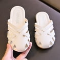 thumbnail image 2 of Eashery Toddler Girl Sandals Two Strap Summer Toddler Sandals Girl Beige 3 Little Kid, 2 of 5