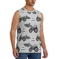 thumbnail image 2 of Kdxio Gray Tractor for Men's Muscle T-shirt,Sleeveless for Workout Running Athletic Gym Lounge Casual, 2 of 7
