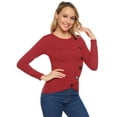 thumbnail image 2 of Purcoar Women's Button Down V-Neck Soft Knit Sweater Cardigan, 2 of 9