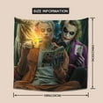 thumbnail image 3 of Joker Harley Quinn Tapestry Luxury Wall Hanging Tapestries Decor For Bedroom Living Room Dormitory Mural Blanket 59x59in, 3 of 8