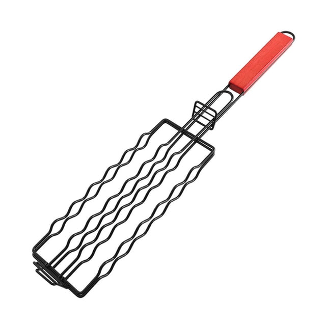 Monstrate Clip de red para barbacoa de jamón y salchichas de hierro, práctico y práctico para cocinar al aire libre y fácil Cocina y Comedor