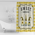 thumbnail image 2 of Sweet Gnomes Shower Curtain, 36" x 72", Bee Yellow Plaid Waterproof Bathroom Curtain Washable Shower Curtain Set with 12 Hooks, 2 of 6