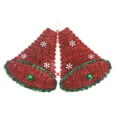 thumbnail image 1 of Red Christmas Bells With Balls Tinsel Ornament - Set of 6, 1 of 4